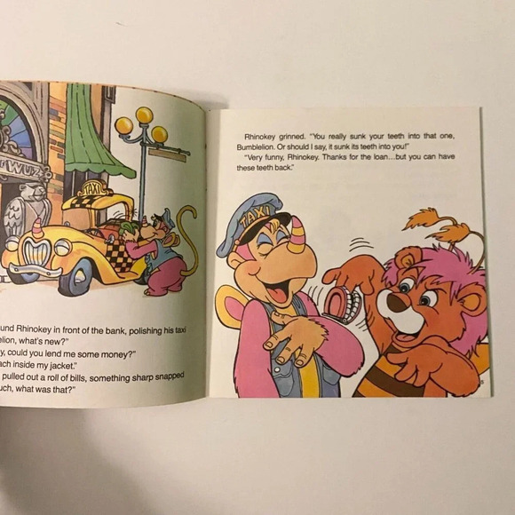 Vintage 1985 Disneys Wuzzles Bumblelions Funny Money Read  Along Book Only - Picture 9 of 15